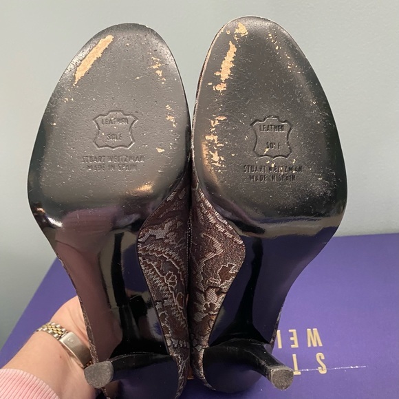 💰💰💰Vintage Stuart Weitzman Karenina Black Russian Jacquard EUC size 7 - Picture 8 of 10